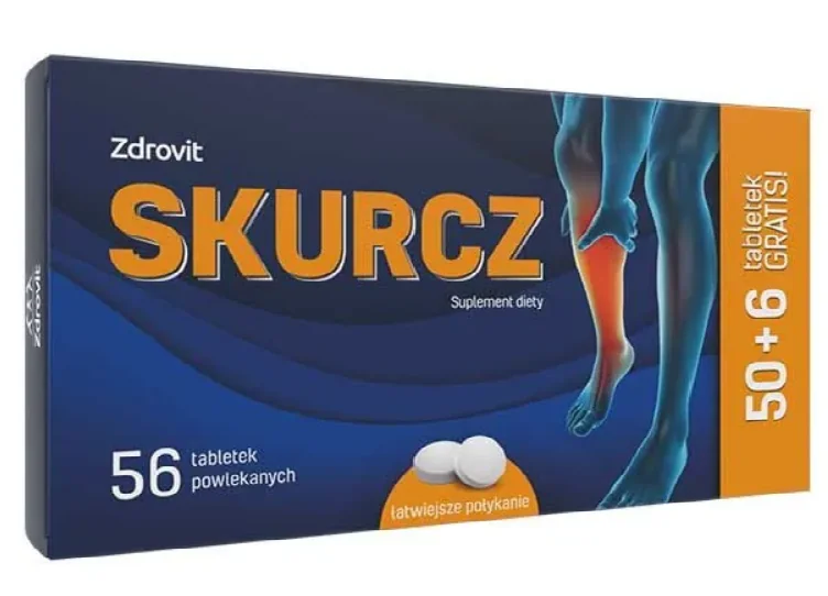 Zdrovit Skurcz, suplement diety, 50 tabletek + 6 tabletek gratis