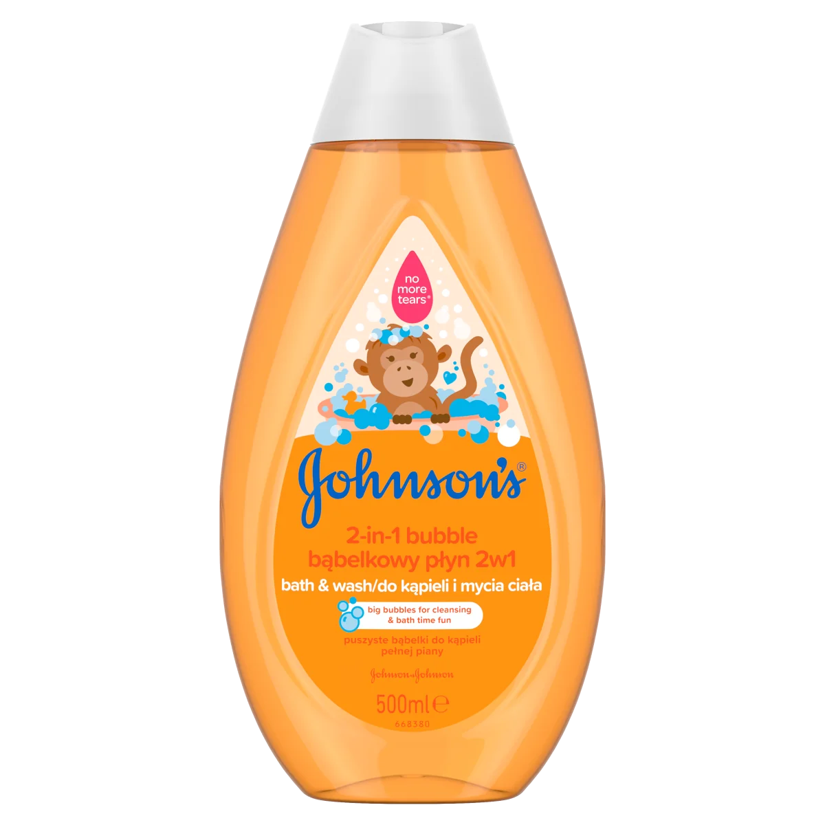 Johnson's Bubble, płyn do mycia ciała i włosów dla dzieci, 500 ml