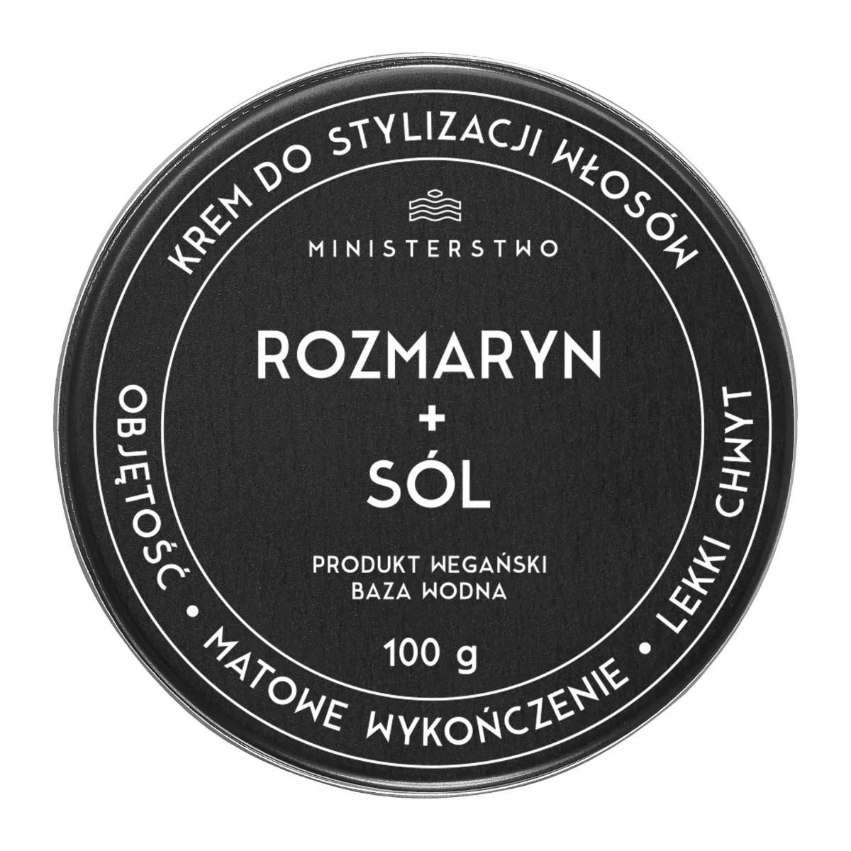 Ministerstwo Dobrego Mydła, krem prestyler do stylizacji włosów, rozmaryn + sól, 100g