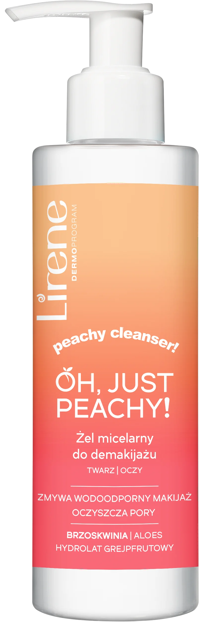 Lirene OH, JUST PEACHY!, żel micelarny do demakijażu, 150 ml