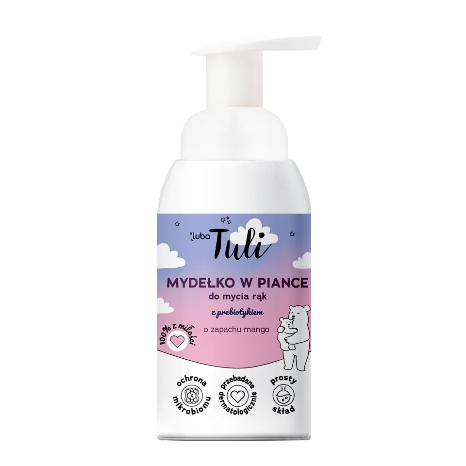 Luba Tuli, mydełko w piance do mycia rąk z prebiotykiem o zapachu mango, 250 ml