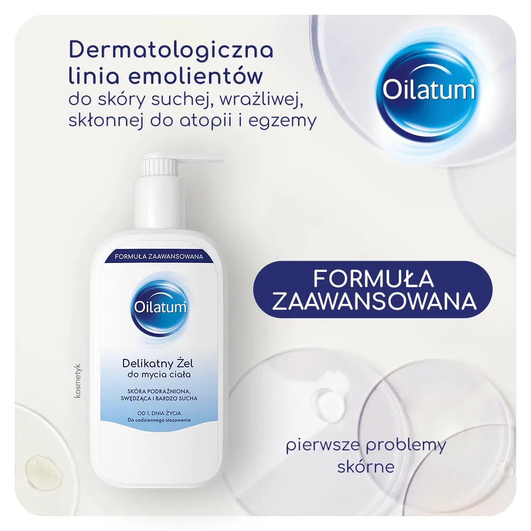 Oilatum Formuła Zaawansowana Delikatny żel do mycia ciała, 400 ml 