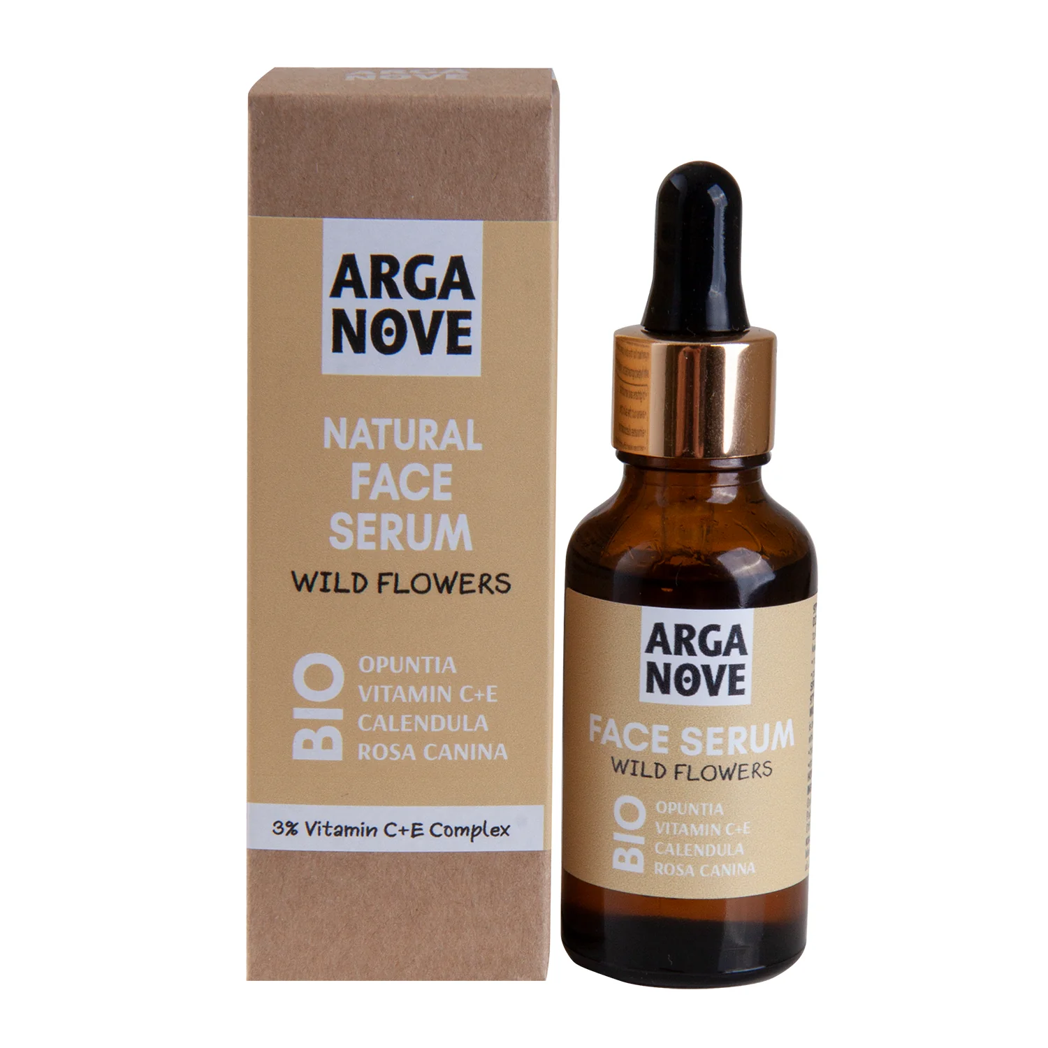 Arganove BIO, antyoksydacyjne serum do twarzy z wit. C+E Dzikie Kwiaty, 30 ml