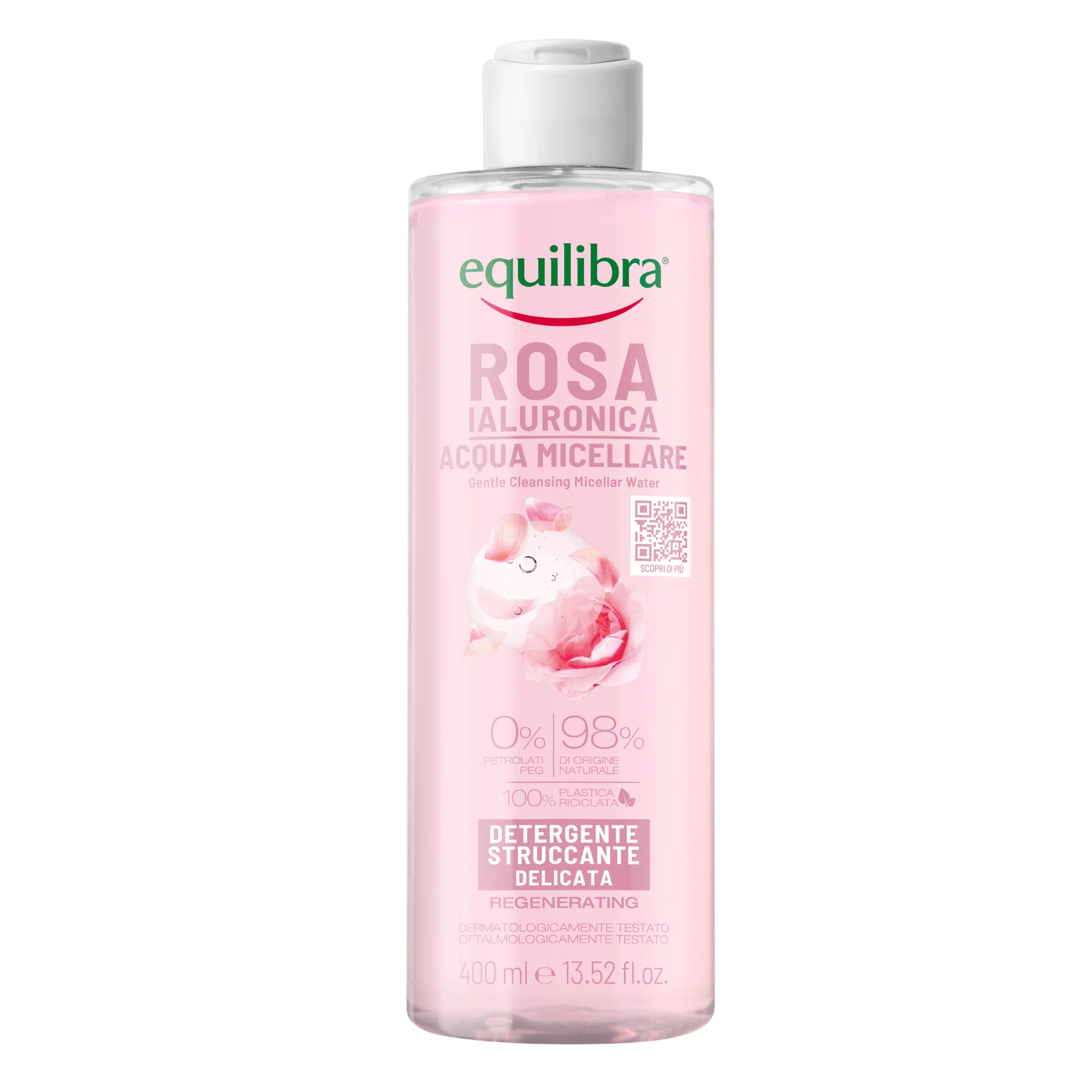 Equilibra Rosa woda micelarna z kwasem hialuronowym, 400 ml