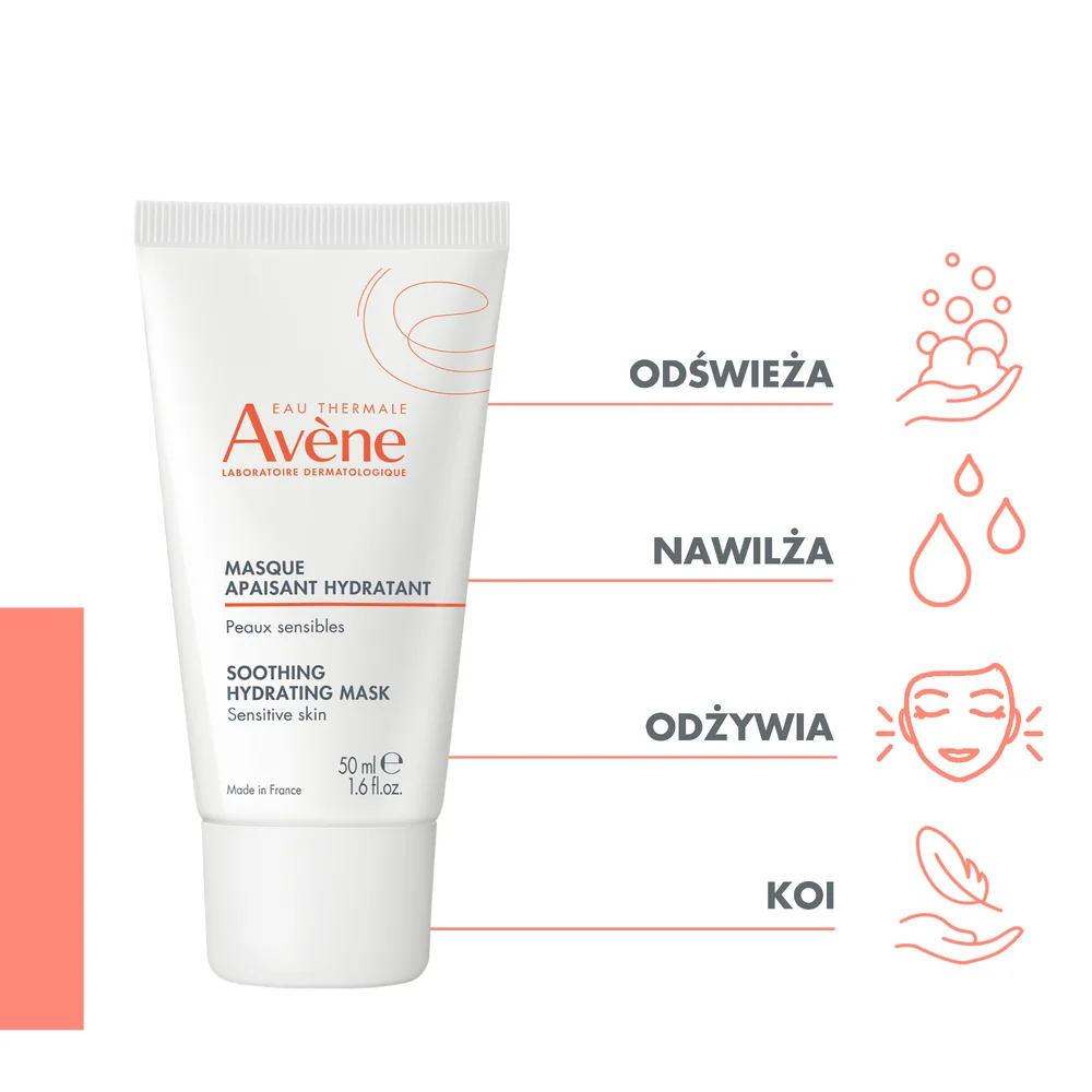 Avene, maseczka kojąco-rozświetlająca, 50 ml