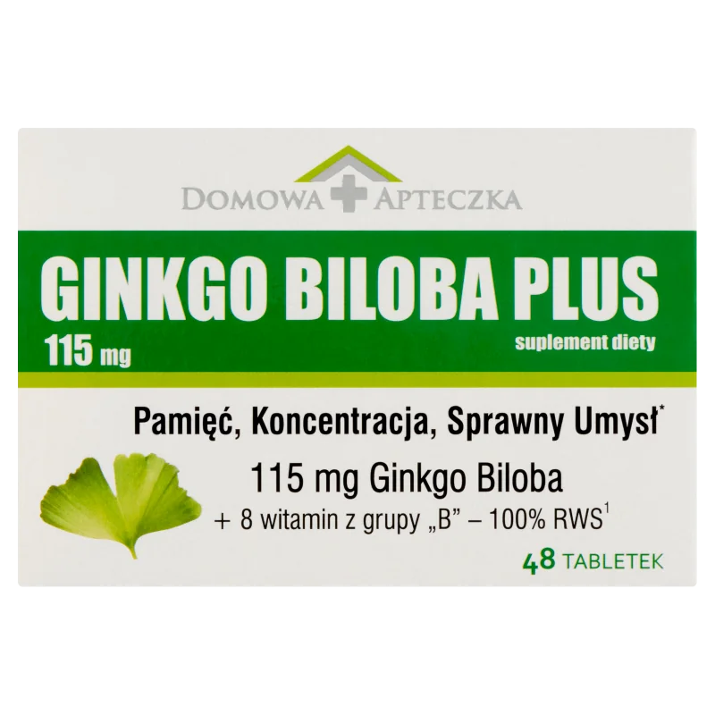 Ginkgo Biloba Plus, suplement diety, 48 tabletek