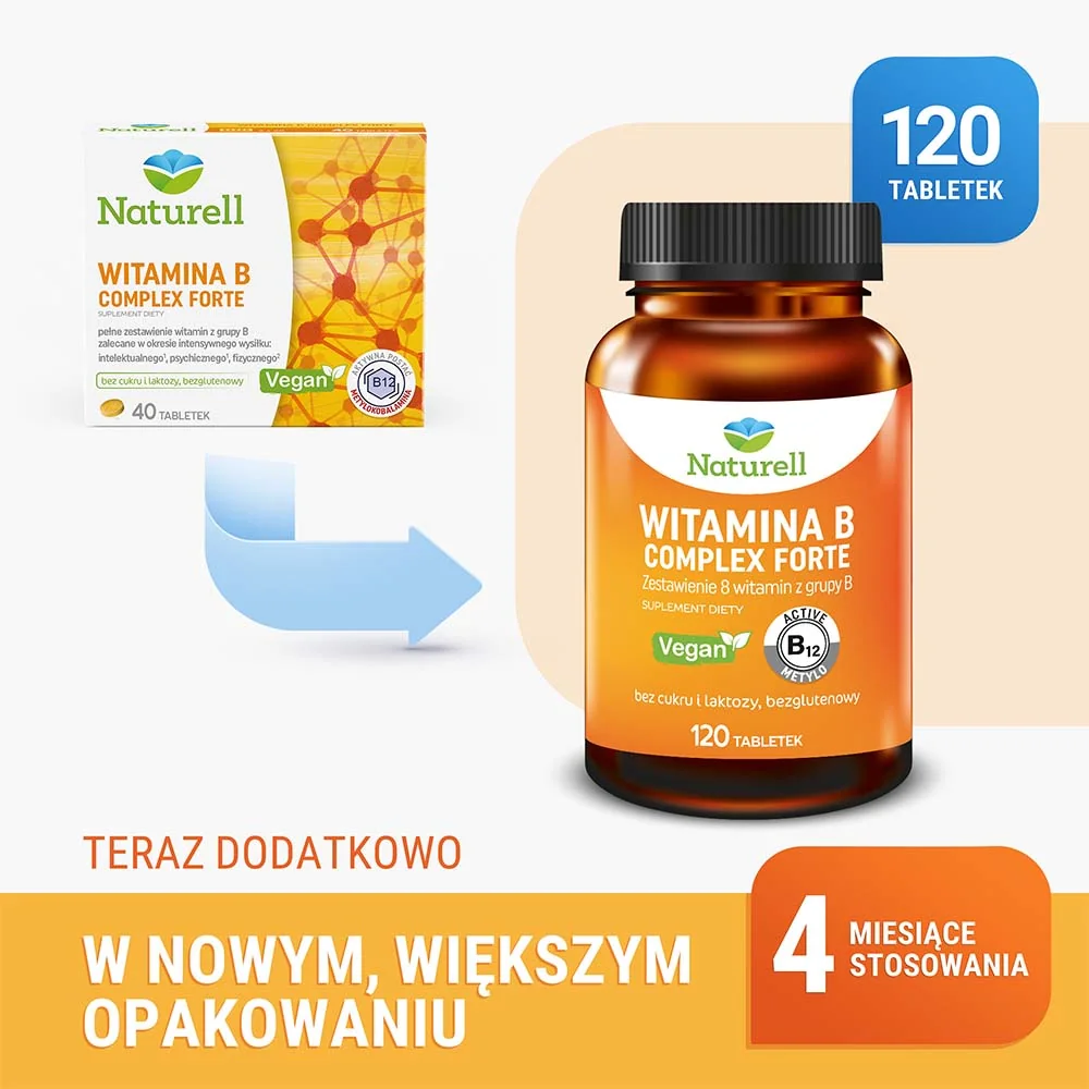 Naturell Witamina B Complex Forte, 120 tabletek