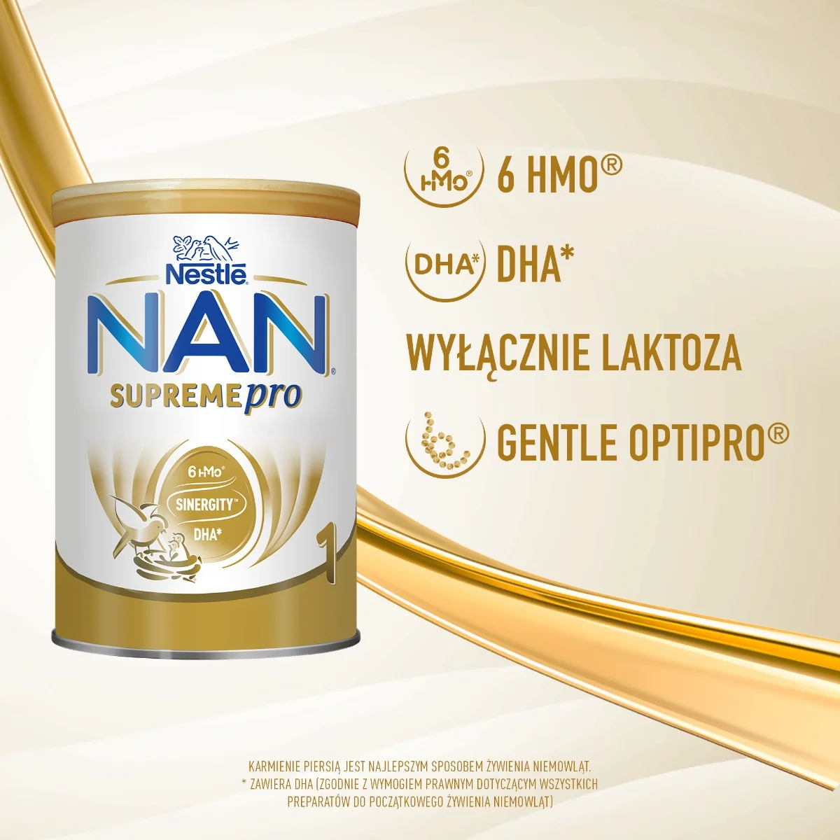 Nestle Nan Supremepro 1, mleko początkowe w proszku dla niemowląt od urodzenia, 400 g 