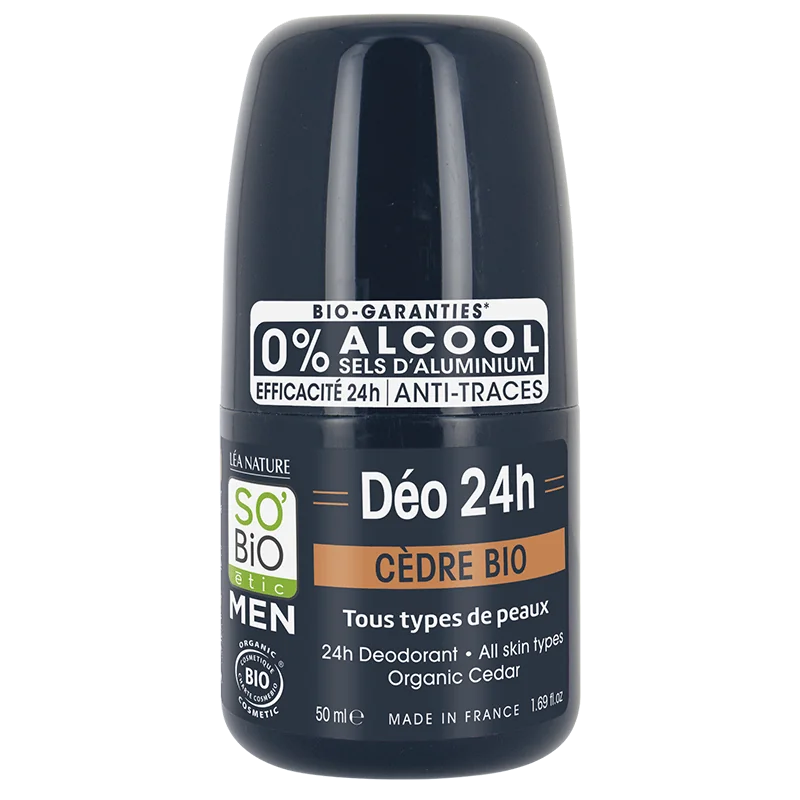 SO’BIO étic Men Déo 24 h dezodorant dla mężczyzn, 50 ml