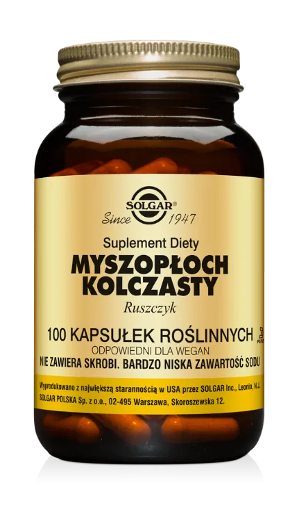 Solgar Myszopłoch Kolczasty, suplement diety, 100 kapsułek