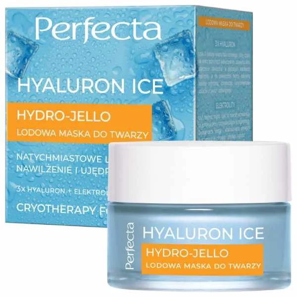 Perfecta Hyaluron Ice Hydro-Jello, maska lodowa do twarzy, 50 ml