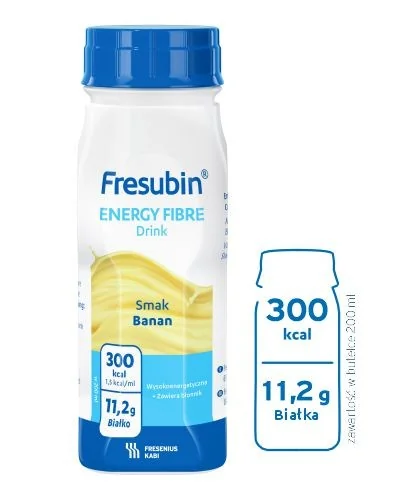 Fresubin Energy Fibre Drink płyn, smak bananowy, 4 x 200 ml