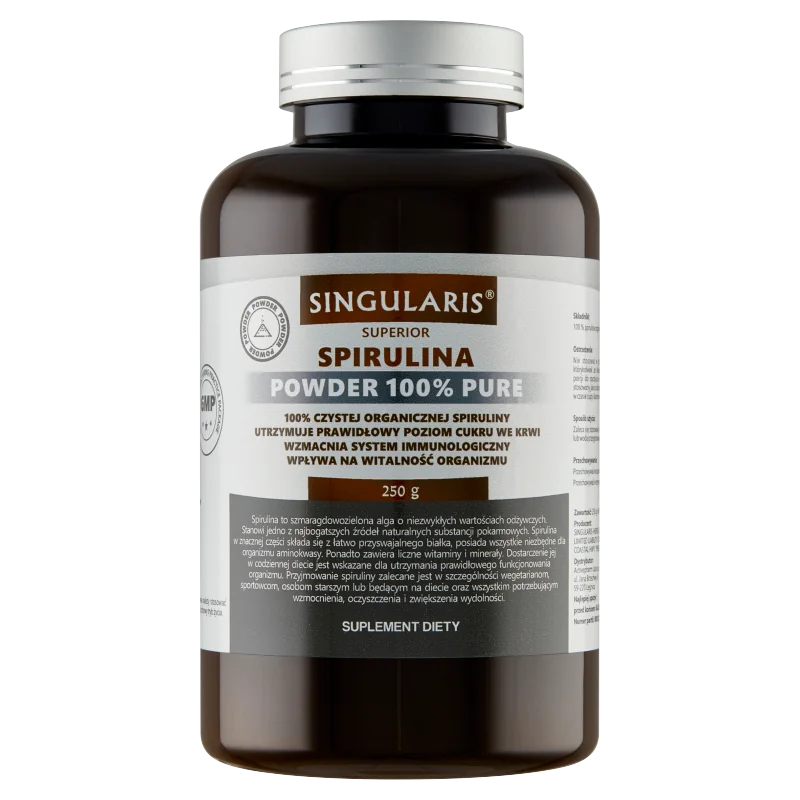 Singularis Superior Spirulina Powder 100% Pure, suplement diety, proszek 250 g