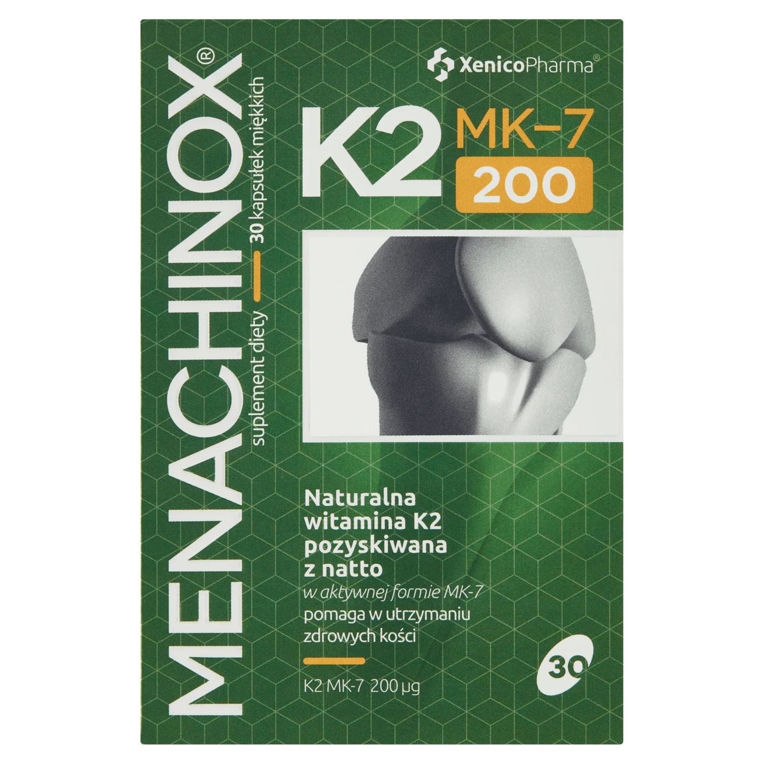 Menachinox K2-MK7 200 µg, suplement diety, kapsułka miękka, 30 sztuk