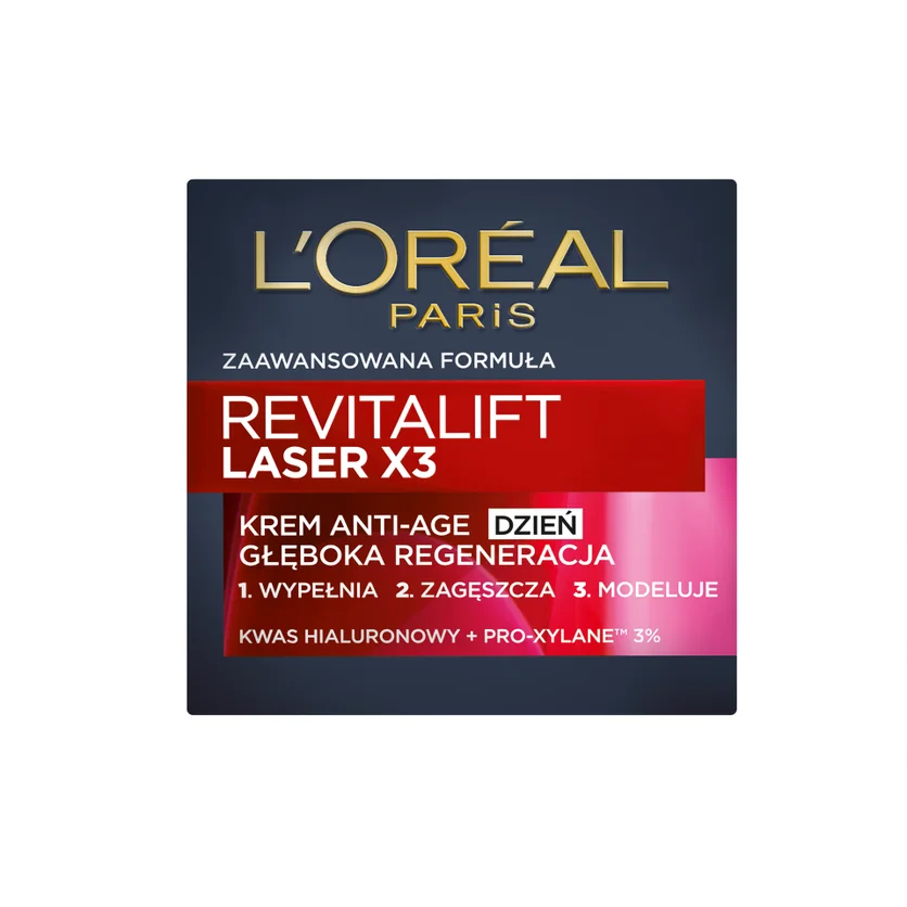 L`Oreal Paris Revitalift Laser X3 krem do twarzy na dzień Anti-Age Głęboka regeneracja, 50 ml