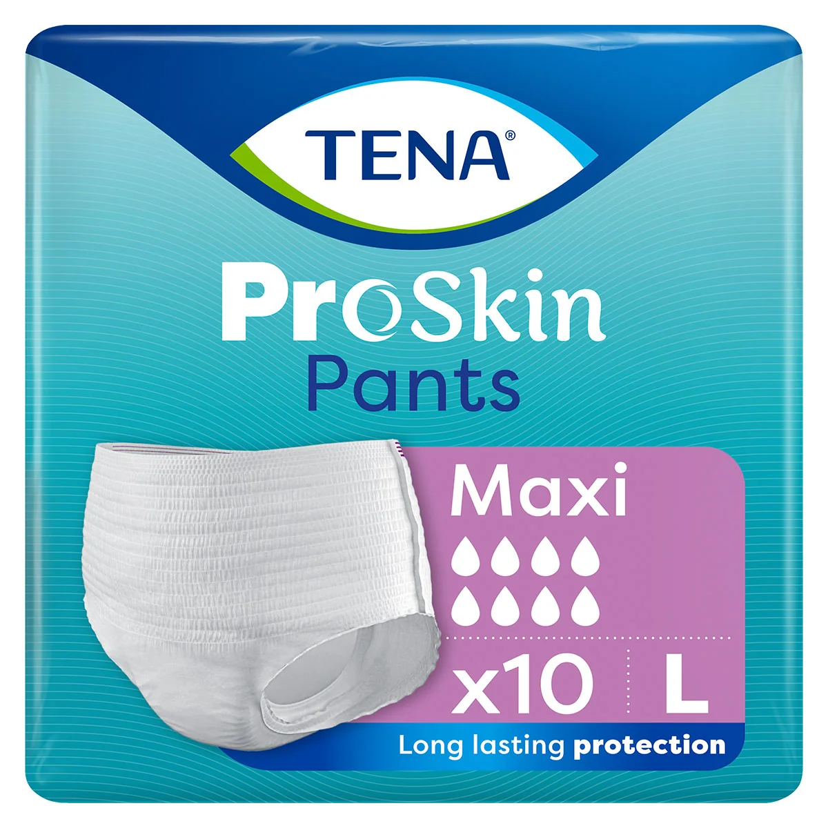 Tena Pants Proskin Maxi, majtki chłonne, rozmiar L, 100-135 cm, 10 sztuk