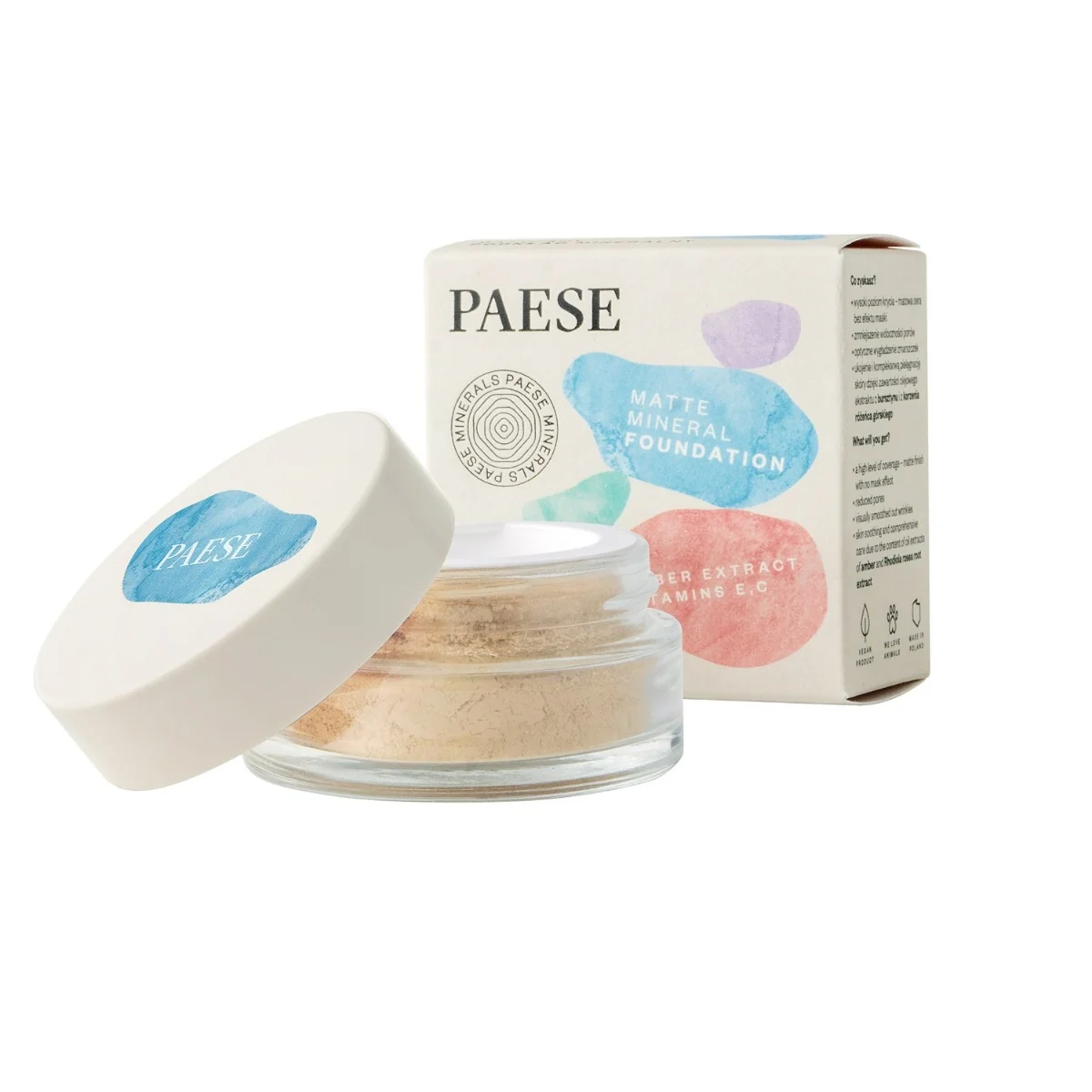 Paese Minerals Matujący podkład mineralny 100N Light Beige, 7 g