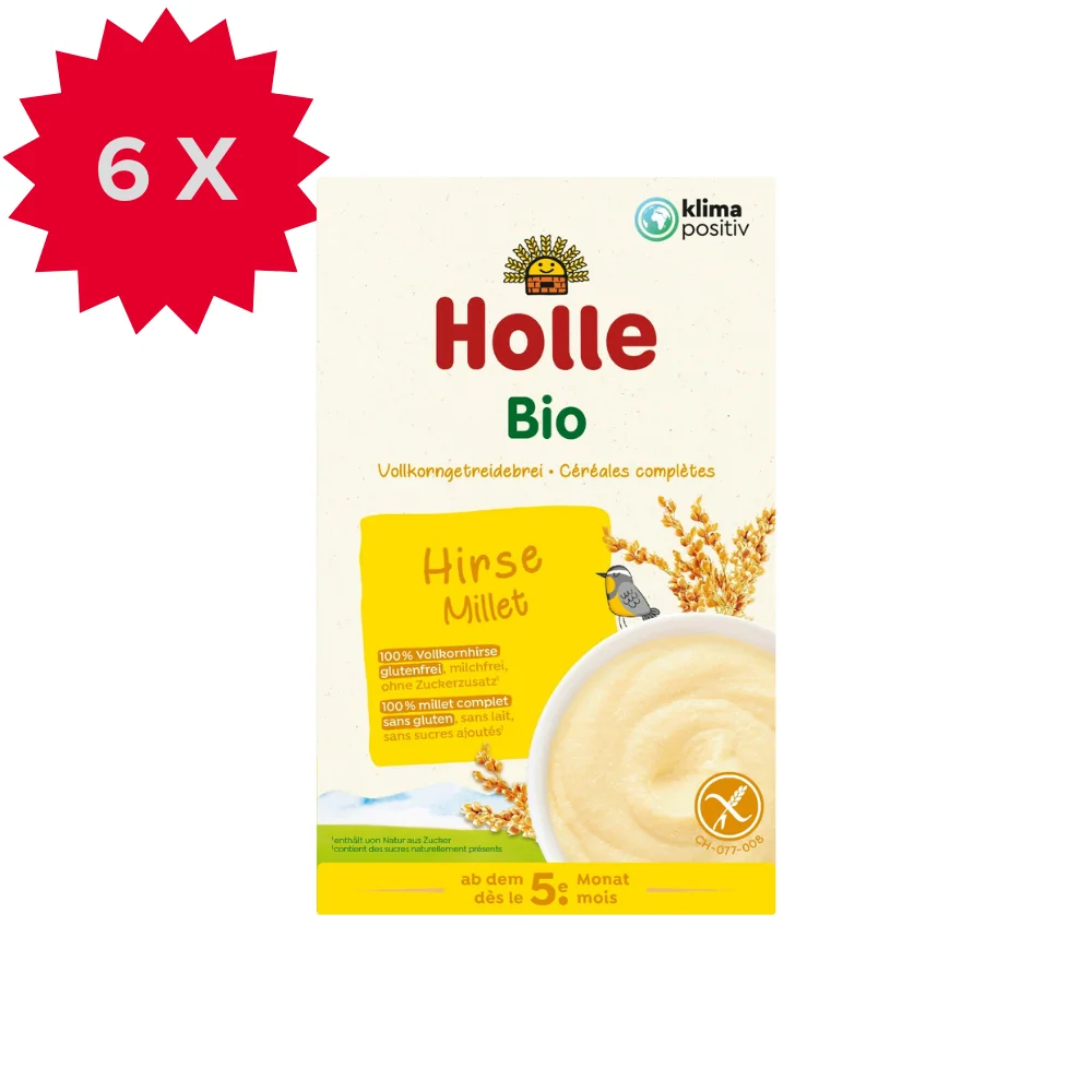 Holle BIO kaszka jaglana pełnoziarnista, 6 x 250 g