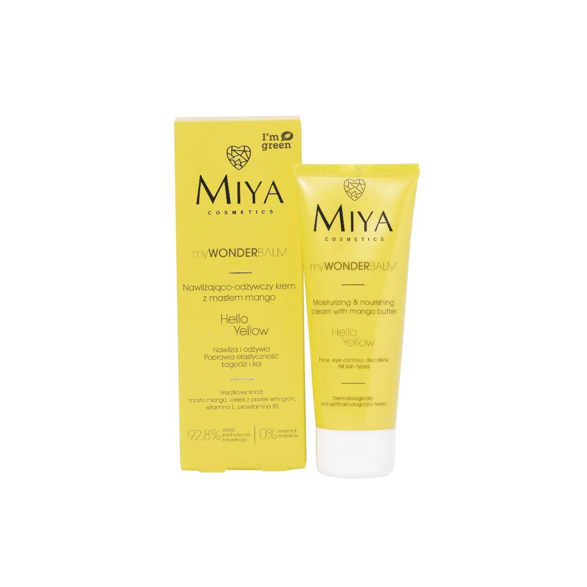 Miya Cosmetics myWONDERBALM Hello Yellow krem nawilżająco-odżywczy z masłem mango, 75 ml