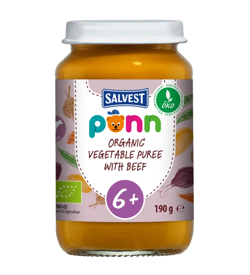 Salvest Põnn Wołowina z puree warzywnym, 190 g