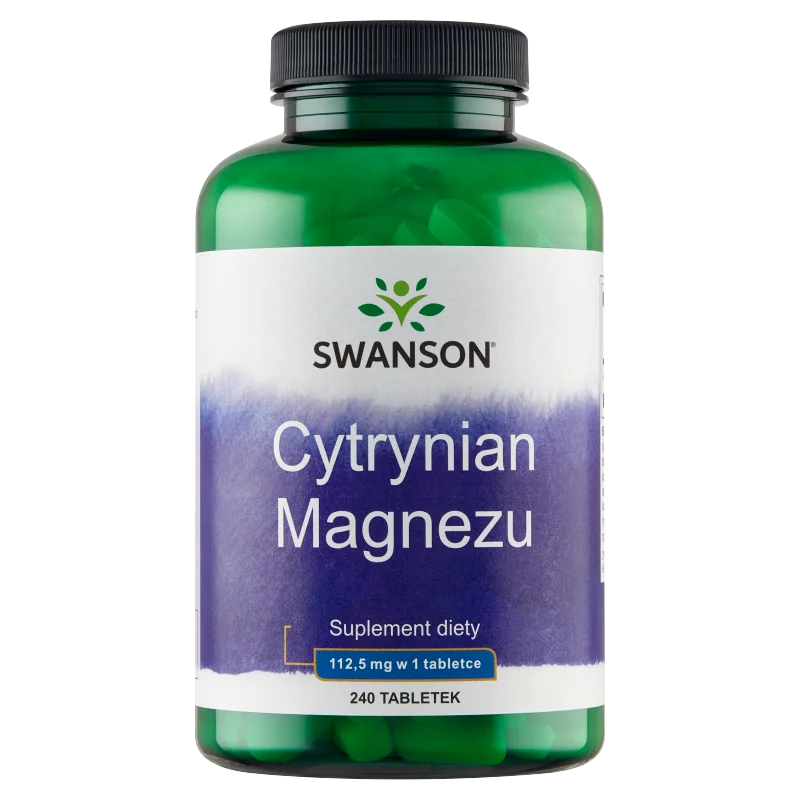 Swanson, Cytrynian magnezu, suplement diety, 240 tabletek