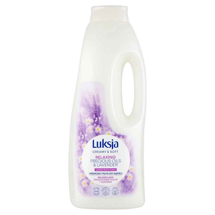 Luksja Creamy & Soft, kremowy płyn do kąpieli Drogocenne Olejki i Lawenda, 1500 ml