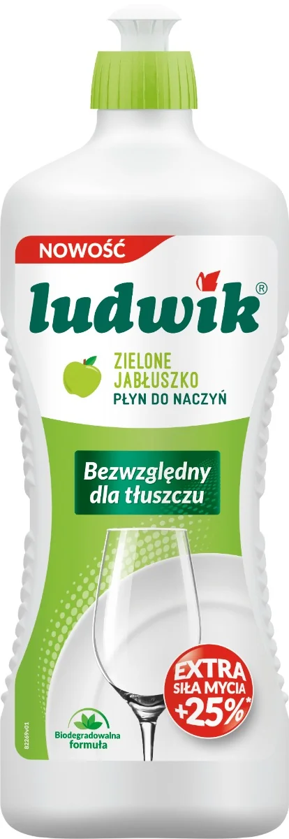 Ludwik Płyn do naczyń zielone jabłuszko, 900 g