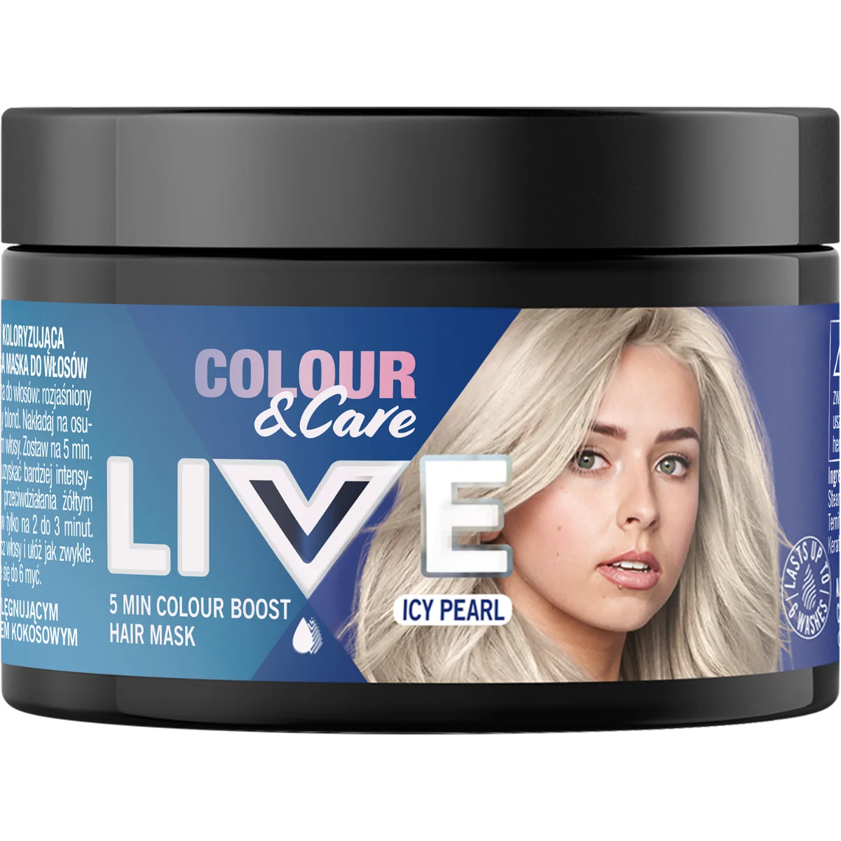 Schwarzkopf Live Colour&Care 5 minutowa koloryzująca i pielęgnująca maska do włosów Icy Pearl, 150ml 