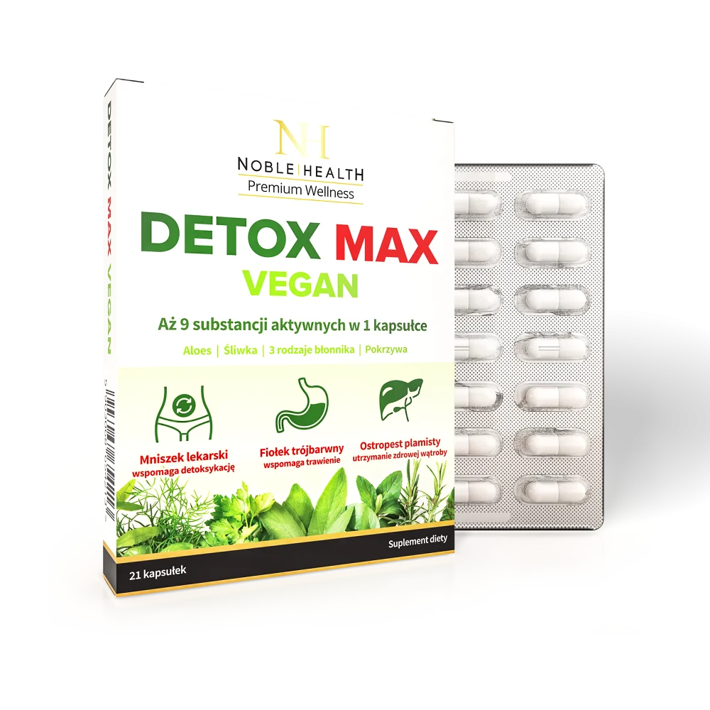 Noble Health Detox Max Vegan, 21 kapsułek