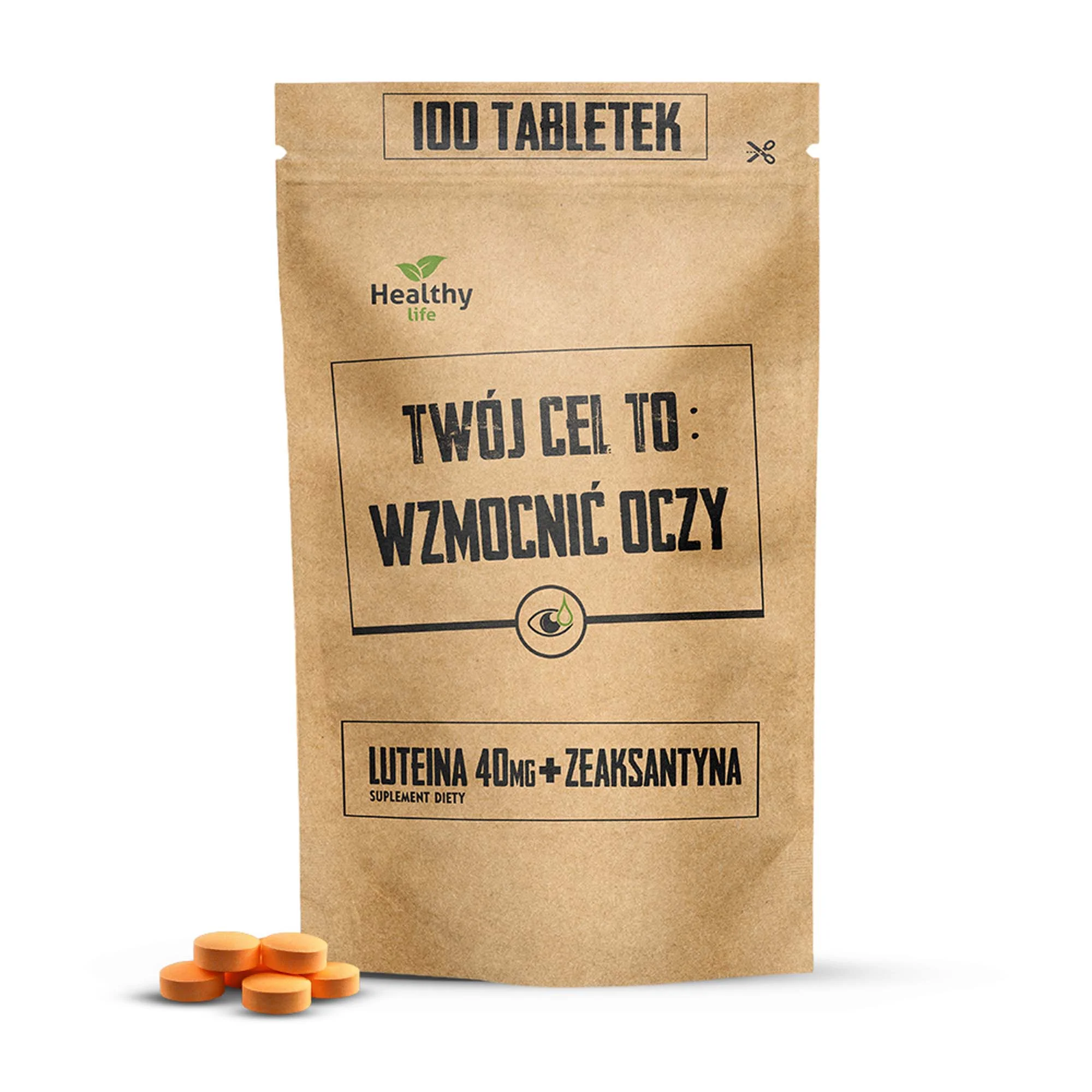 Twój cel to: Wzmocnić oczy - Luteina + Zeaksantyna 100 tabletek 