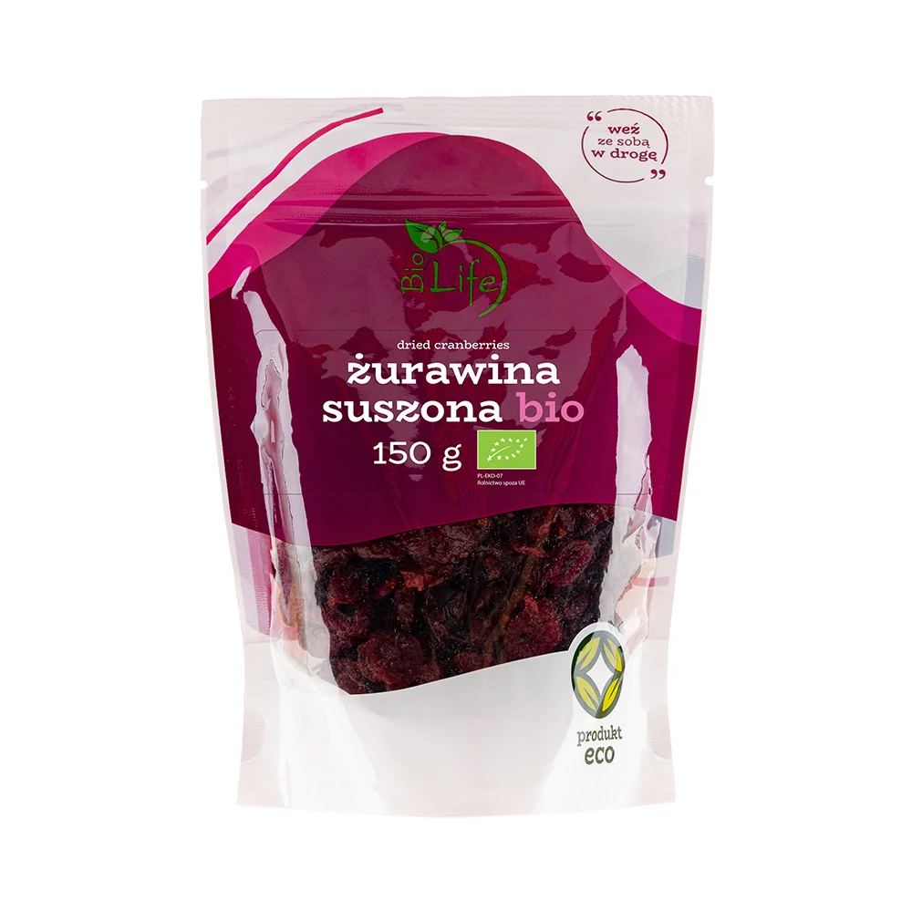 BioLife ekologiczna żurawina suszona, 150 g