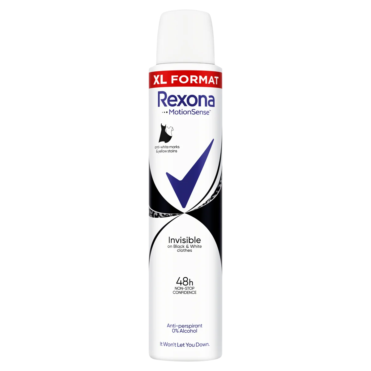 Rexona Motion Sense Invisible Black&White antyperspirant w aerozolu, 200 ml