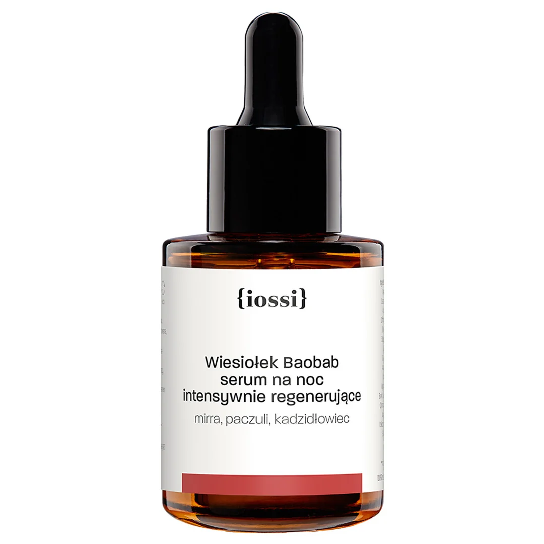 Iossi Wiesiołek i Baobab serum intensywnie regenerujące na noc, 30 ml 