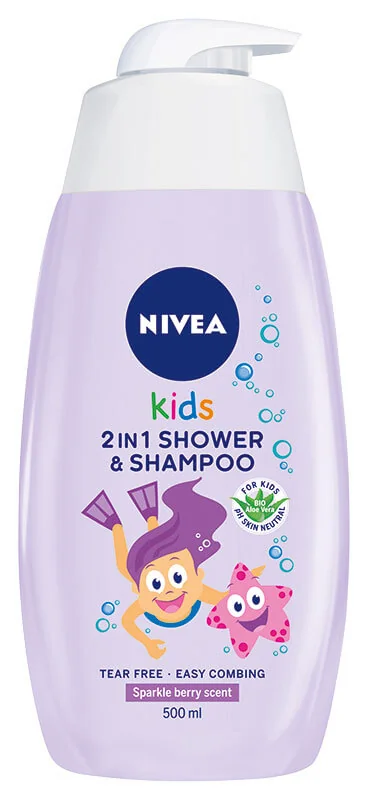 Nivea Baby Żel do mycia ciała i włosów 2w1 o zapachu owocowych żelków, 500 ml