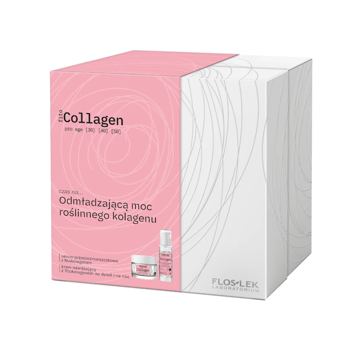 Floslek fitoCOLLAGEN pro age, zestaw kosmetyków dla kobiet, 30 ml + 50 ml