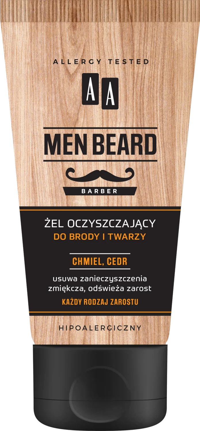 AA MEN Beard, żel do mycia twarzy i brody, 150 ml