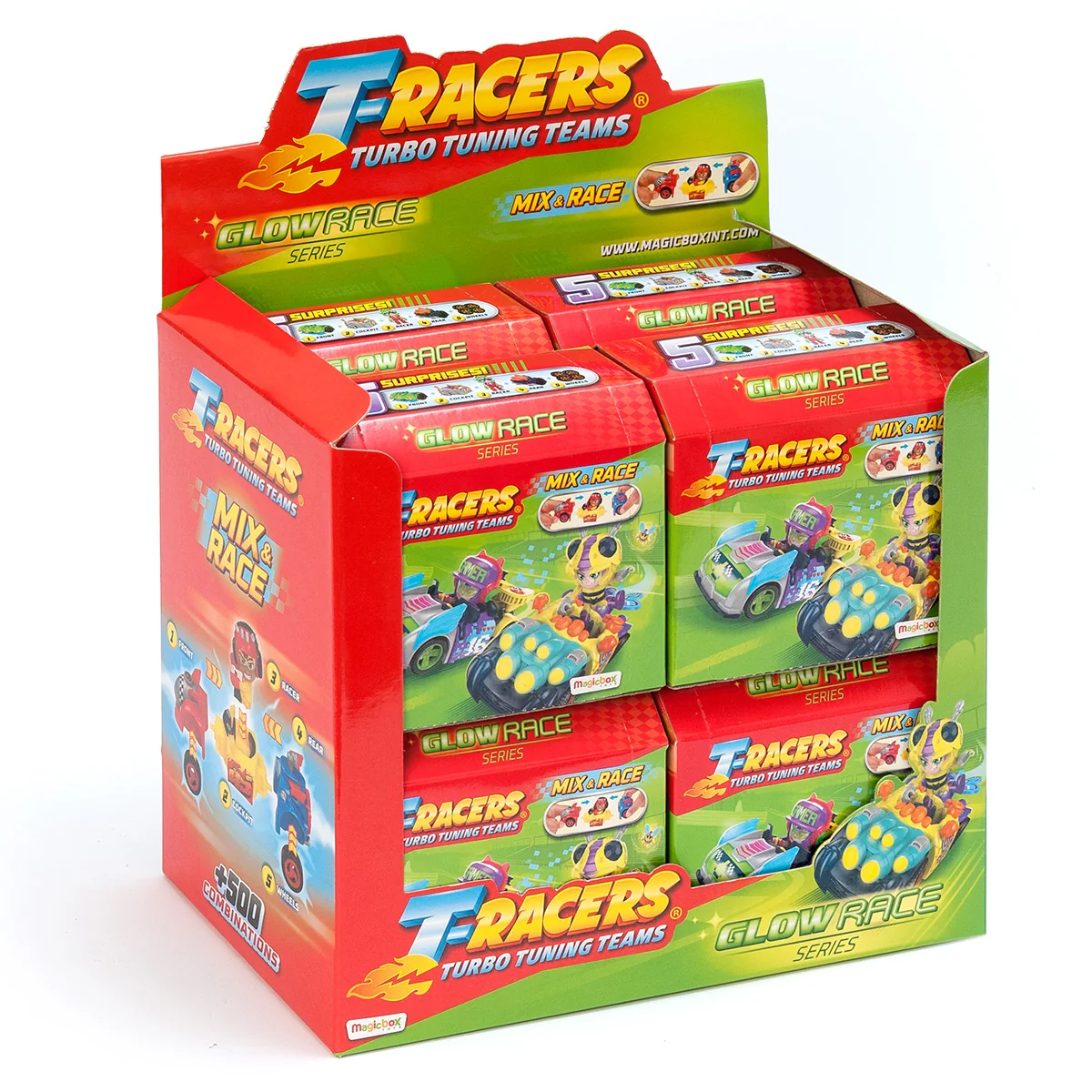 Magic Box T-Racers Glow Race pojazd i figurka dla dzieci, 1 szt.