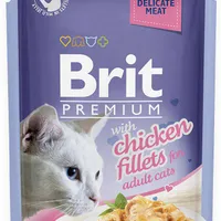 Brit Premium Cat Pouch Karma z kurczakiem w galarecie dla dorosłych kotów, 85 g
