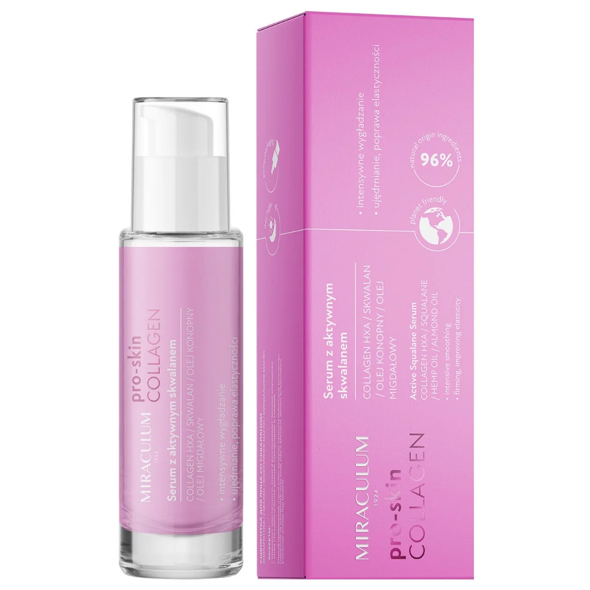 Miraculum COLLAGEN pro-skin serum z aktywnym skwalanem na dzień i na noc, 30 ml