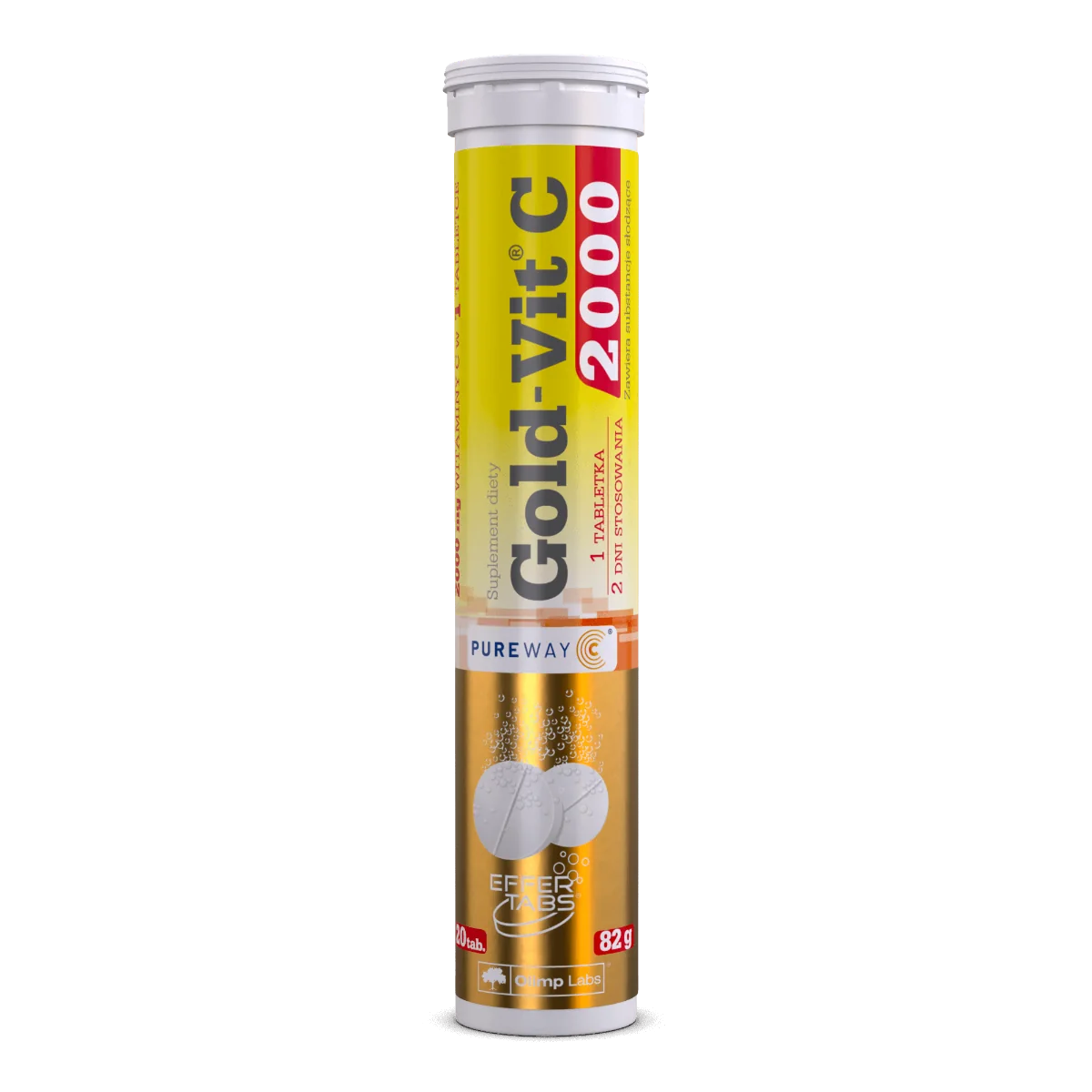 Olimp Gold-Vit C 2000, suplement diety, smak pomarańczowy, 20 tabletek musujących