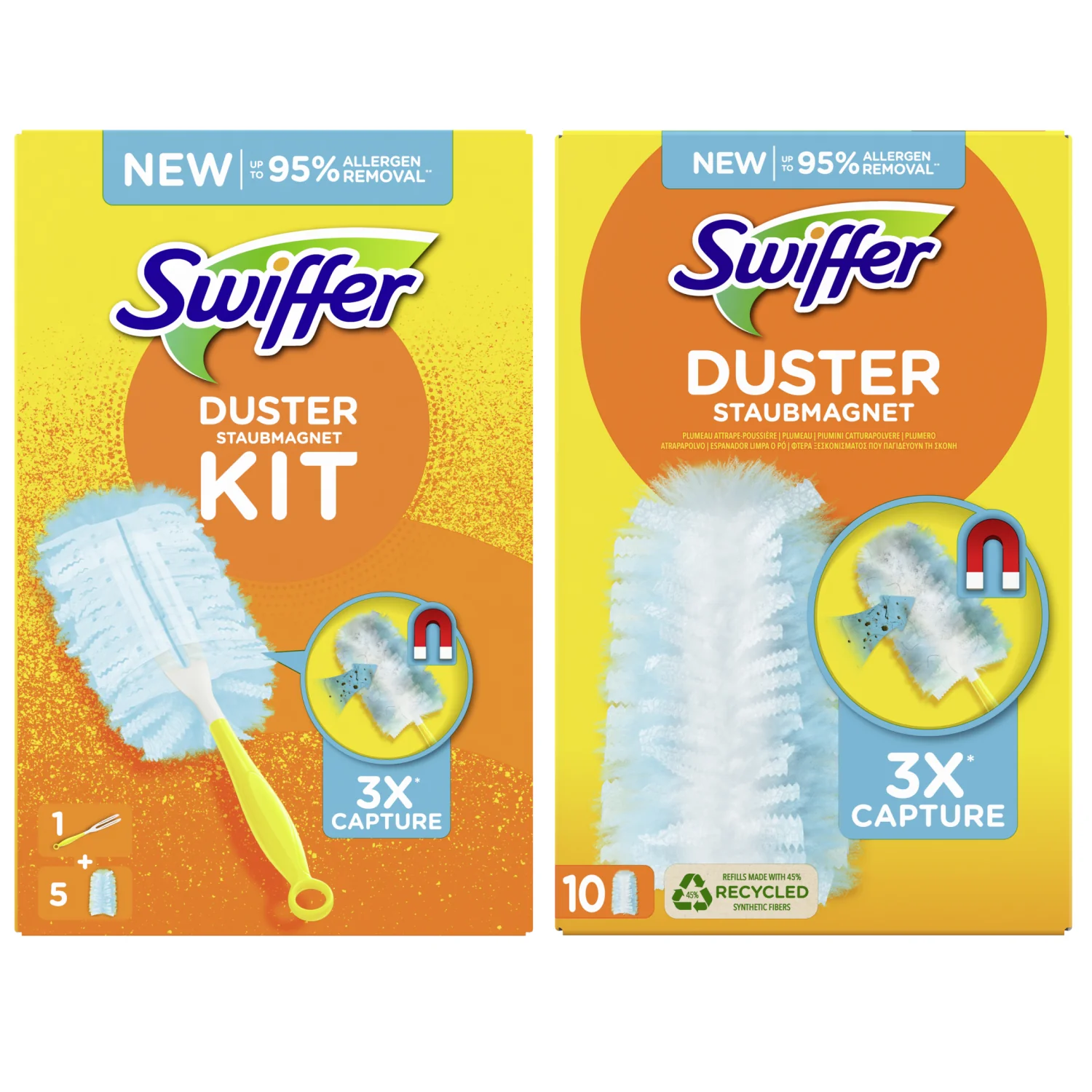 Swiffer Duster Zestaw: 1 miotełka do kurzu + 15 wkładów wymiennych