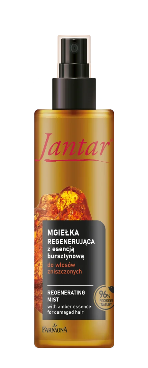 Jantar, Mgiełka regenerująca z esencją bursztynową do włosów zniszczonych, 200 ml