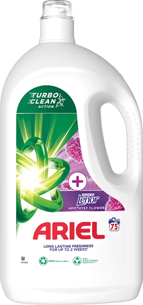 Ariel + Touch Of Lenor Amethyst Flower, płyn do prania, 3.75l