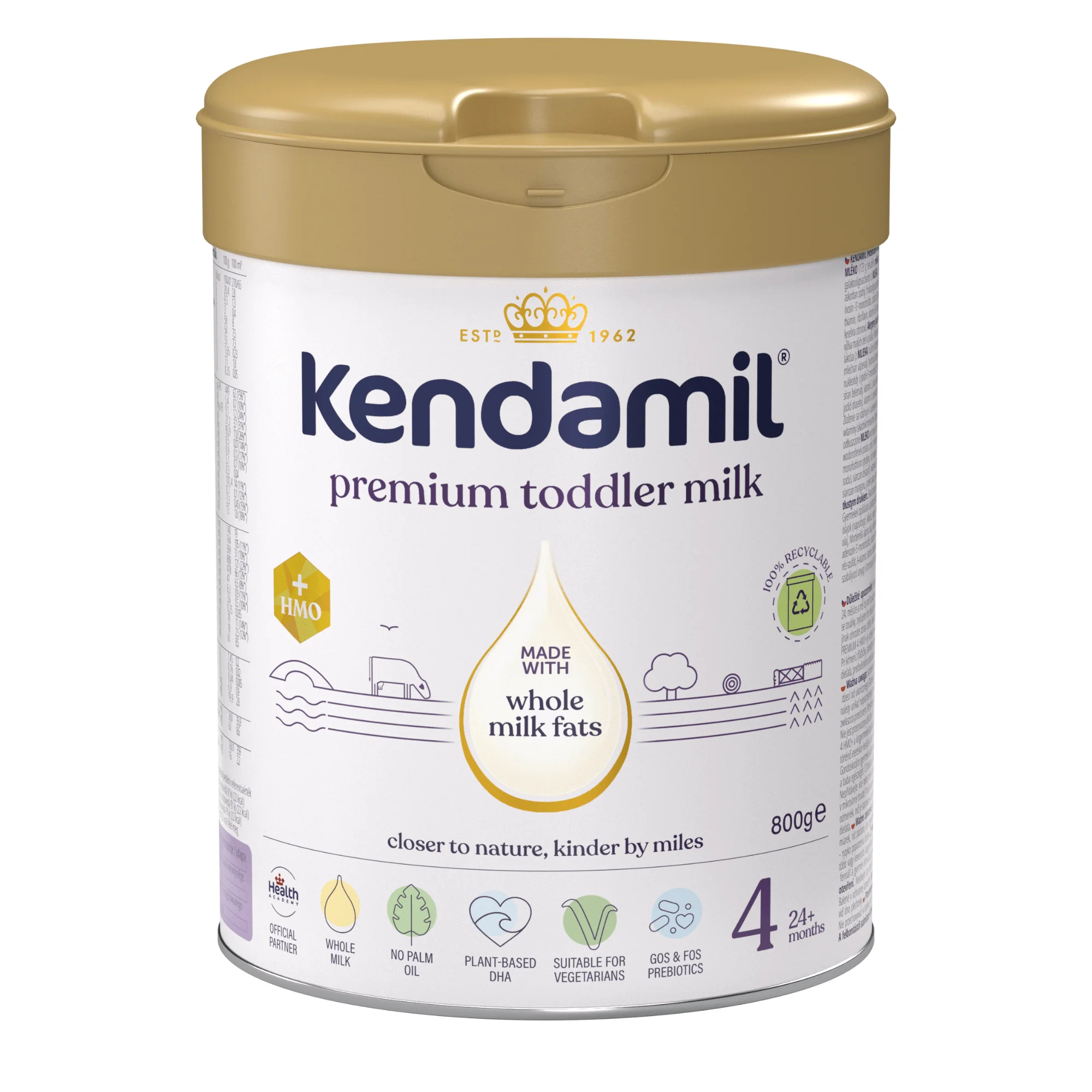 Kendamil Premium 4 HMO+, mleko następne, 800 g