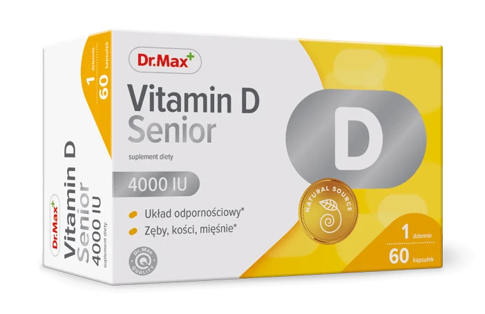 Vitamin D Senior 4000 IU Dr.Max, suplement diety, 60 kapsułek