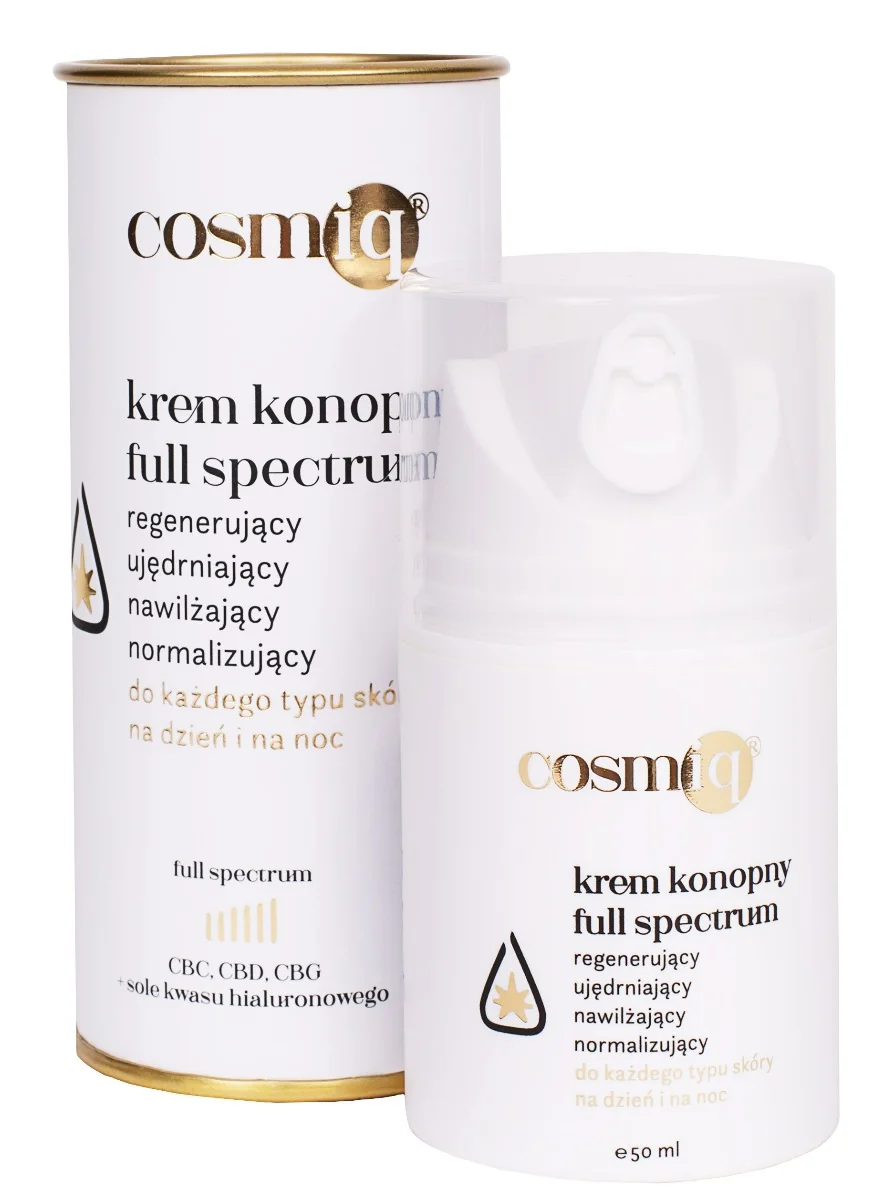 CosmIQ krem konopny full spectrum na dzień i na noc, 50 ml