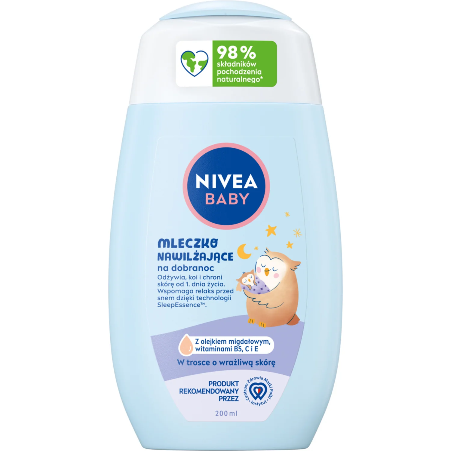 Nivea Baby Dobranoc mleczko nawilżające, 200 ml