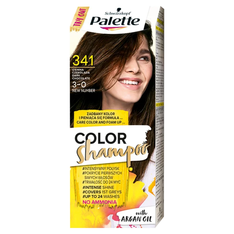 Palette Color Shampoo szampon koloryzujący 341 Ciemna Czekolada, 50 ml