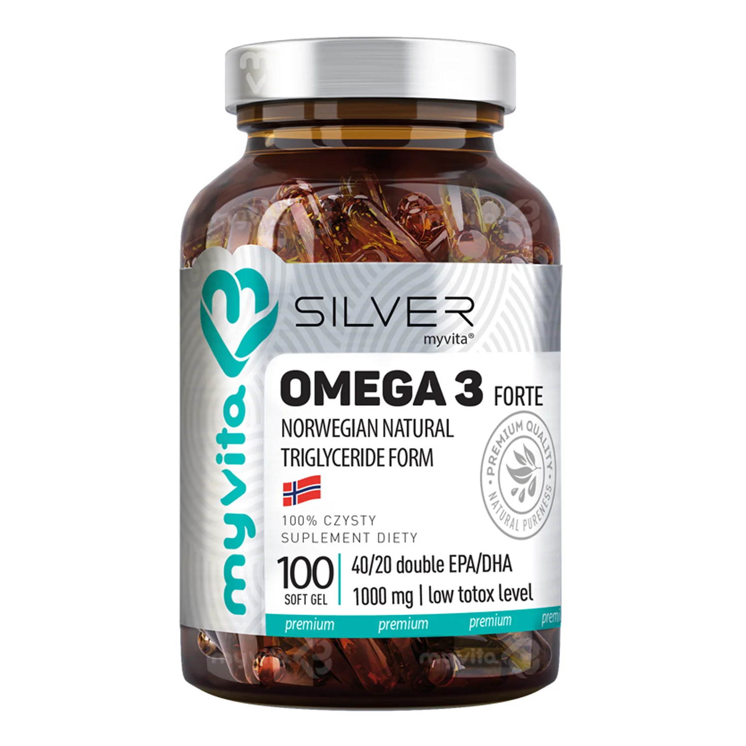 MyVita Silver Pure Omega 3 Forte, 100 kapsułek