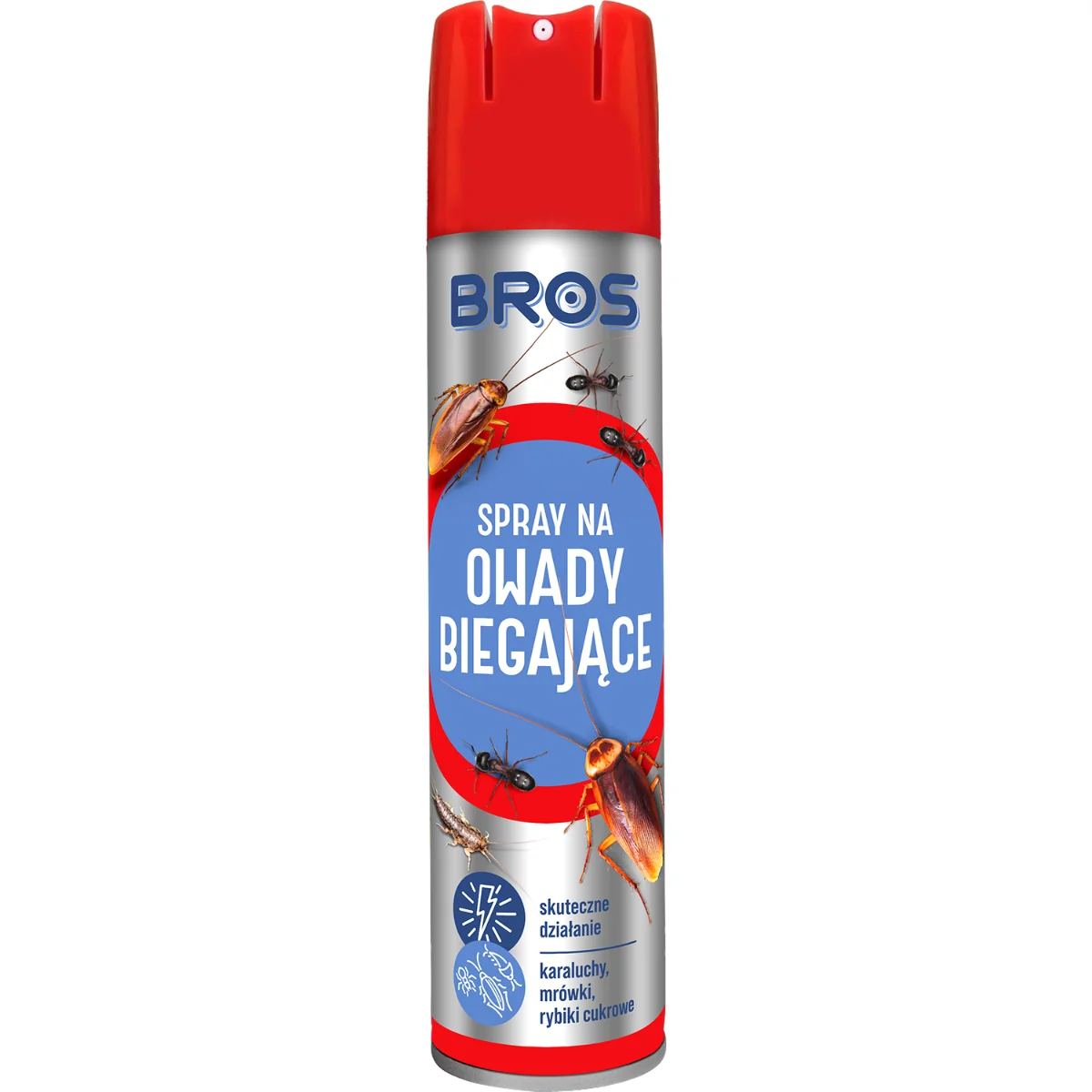 BROS Spray na owady biegające karaluchy, mrówki, rybiki cukrowe, 300 ml